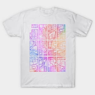 Johannesburg, South Africa City Map Typography - Colorful T-Shirt